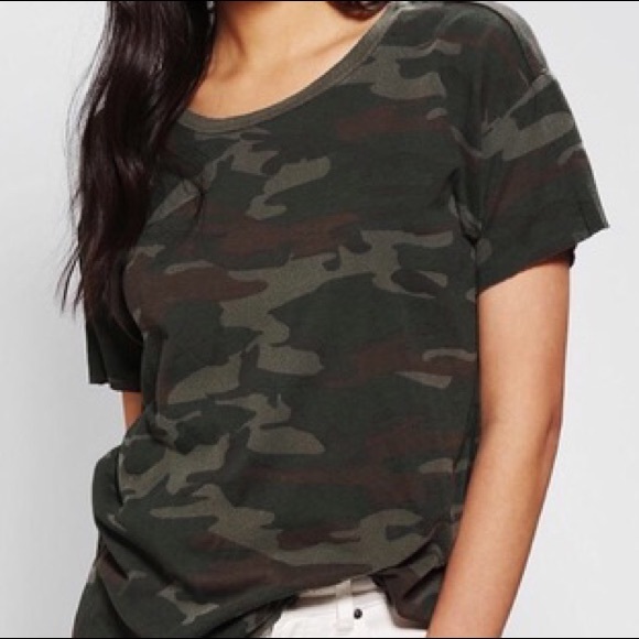 Truly Madly Deeply Khaki Green Camouflage T-Shirt - Picture 2 of 14